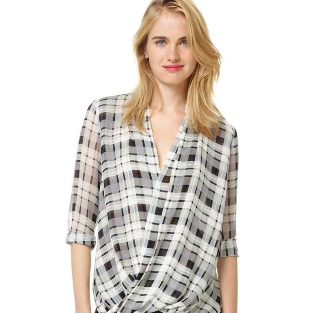 Babaton Plaid Beau Blouse